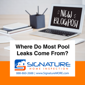 Where do most pools leak from?